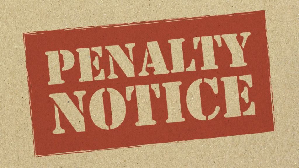penalty notice stamp