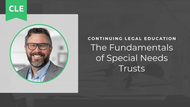 The Fundamentals of Special Needs Trusts